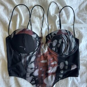 small going out patterned top